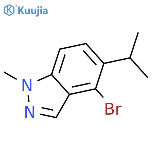 1H-Indazole, 4-bromo-1-methyl-5-(1-methylethyl)- structure
