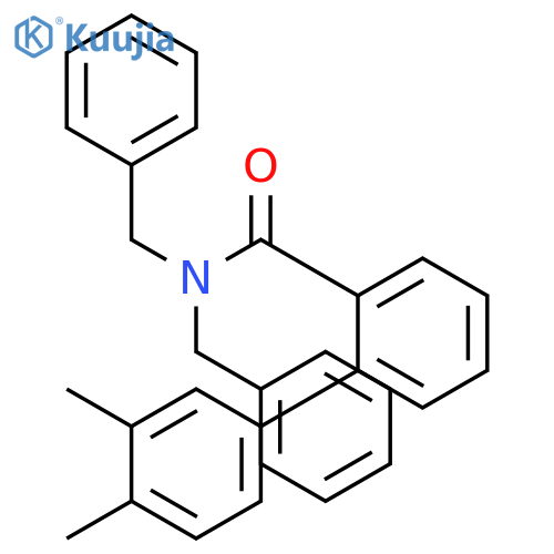 [1,1'-Biphenyl]-2-carboxamide, 3',4'-dimethyl-N,N-bis(phenylmethyl)- structure