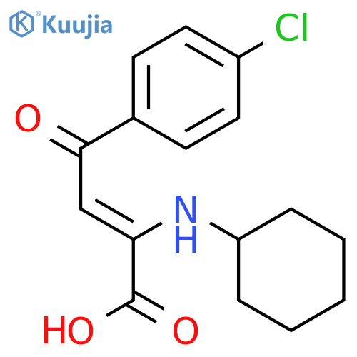 2-Butenoic acid, 4-(4-chlorophenyl)-2-(cyclohexylamino)-4-oxo-, (2Z)- structure