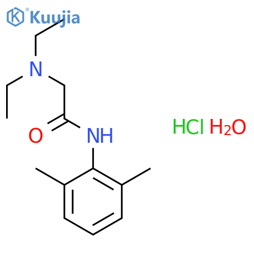Lidocaine hydrochloride hydrate structure