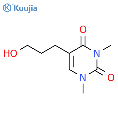2,4(1H,3H)-Pyrimidinedione, 5-(3-hydroxypropyl)-1,3-dimethyl- structure