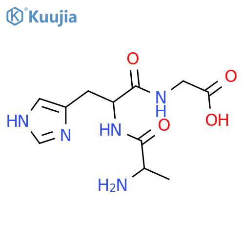 Glycine, N-(N-L-alanyl-L-histidyl)- structure