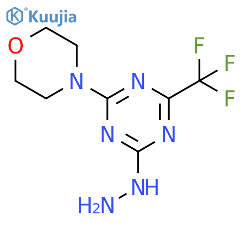 1,3,5-Triazin-2(1H)-one, 4-(4-morpholinyl)-6-(trifluoromethyl)-,hydrazone structure