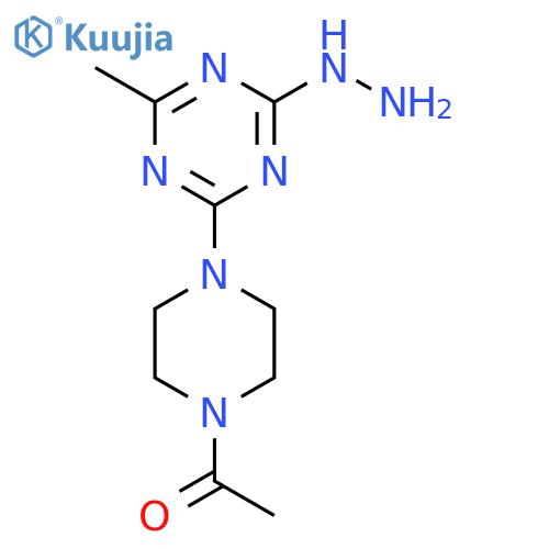 Piperazine, 1-acetyl-4-(4-hydrazino-6-methyl-1,3,5-triazin-2-yl)- structure