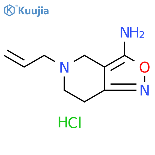 Isoxazolo[4,3-c]pyridin-3-amine, 4,5,6,7-tetrahydro-5-(2-propen-1-yl)-, hydrochloride (1:1) structure