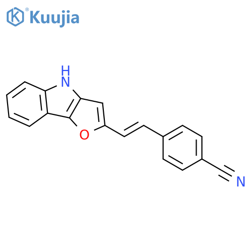 Benzonitrile, 4-[2-(4H-furo[3,2-b]indol-2-yl)ethenyl]- structure