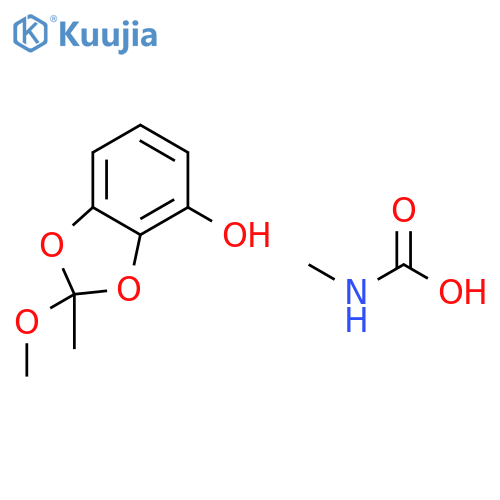 1,3-Benzodioxol-4-ol, 2-methoxy-2-methyl-, methylcarbamate structure