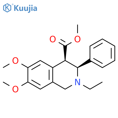 4-Isoquinolinecarboxylic acid, 2-ethyl-1,2,3,4-tetrahydro-6,7-dimethoxy-3-phenyl-, methyl ester, cis- (9CI) structure