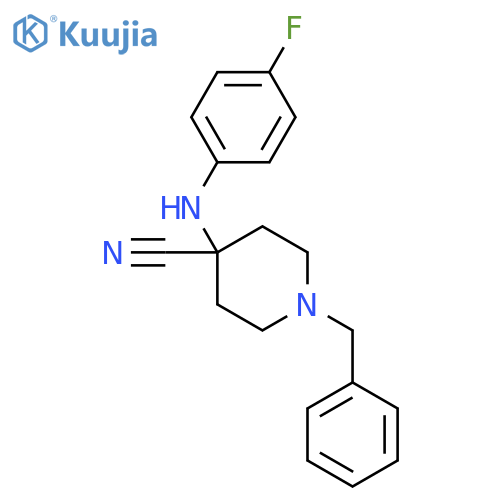 4-Piperidinecarbonitrile,4-[(4-fluorophenyl)amino]-1-(phenylmethyl)- structure