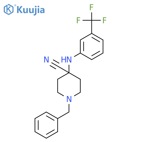 4-Piperidinecarbonitrile,1-(phenylmethyl)-4-[[3-(trifluoromethyl)phenyl]amino]- structure