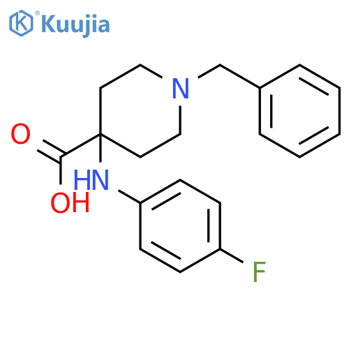 4-Piperidinecarboxylic acid, 4-[(4-fluorophenyl)amino]-1-(phenylmethyl)- structure