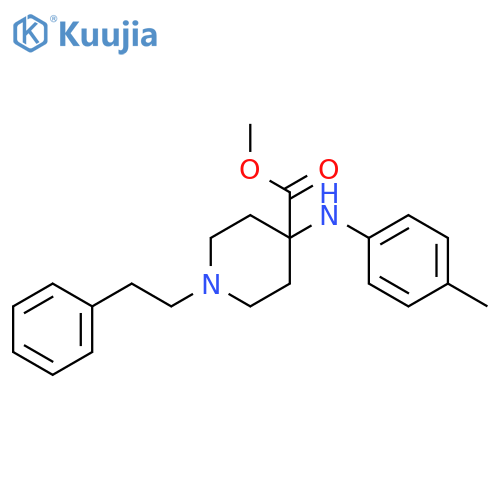 4-Piperidinecarboxylic acid,4-[(4-methylphenyl)amino]-1-(2-phenylethyl)-, methyl ester structure