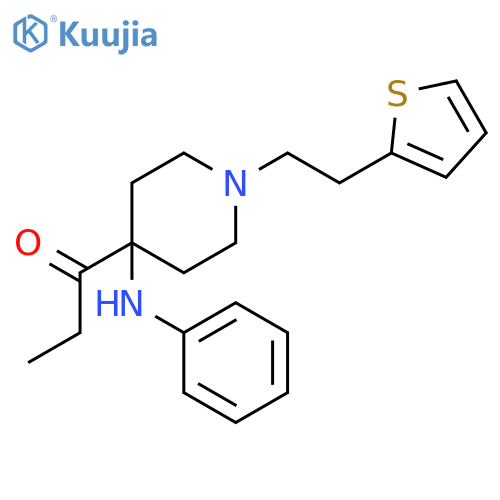 1-Propanone, 1-[4-(phenylamino)-1-[2-(2-thienyl)ethyl]-4-piperidinyl]- structure