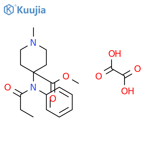 4-Piperidinecarboxylic acid, 1-methyl-4-[(1-oxopropyl)phenylamino]-,methyl ester, ethanedioate (1:1) structure