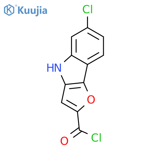 4H-Furo[3,2-b]indole-2-carbonyl chloride, 6-chloro- structure