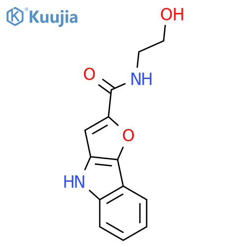4H-Furo[3,2-b]indole-2-carboxamide, N-(2-hydroxyethyl)- structure