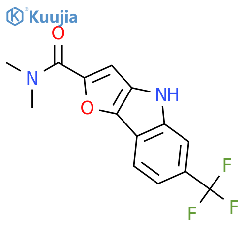 4H-Furo[3,2-b]indole-2-carboxamide, N,N-dimethyl-6-(trifluoromethyl)- structure
