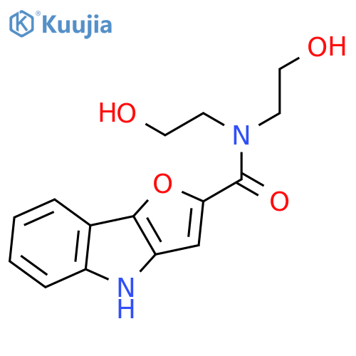 4H-Furo[3,2-b]indole-2-carboxamide, N,N-bis(2-hydroxyethyl)- structure