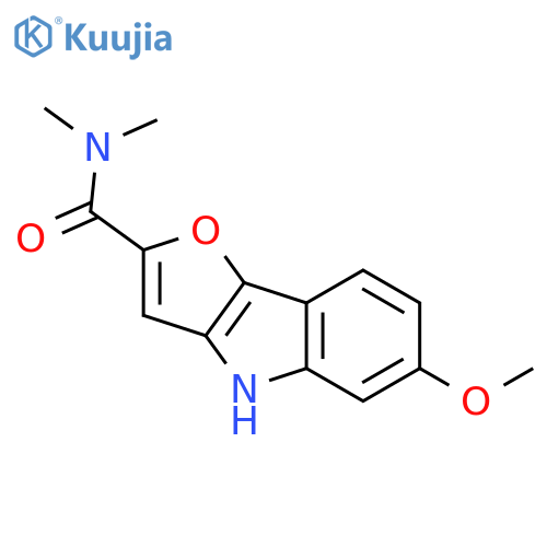 4H-Furo[3,2-b]indole-2-carboxamide, 6-methoxy-N,N-dimethyl- structure