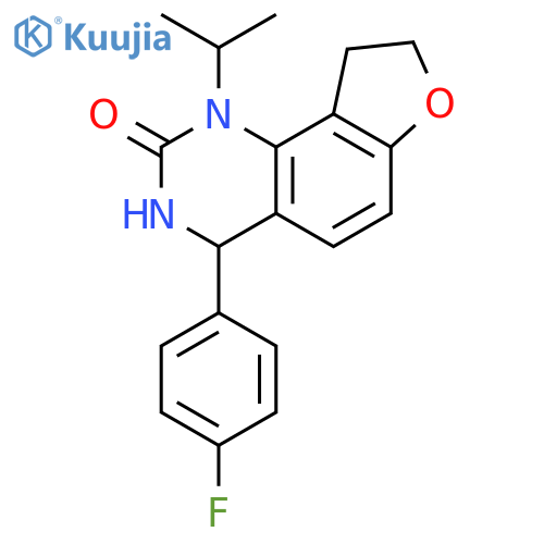 Furo[2,3-h]quinazolin-2(1H)-one,4-(4-fluorophenyl)-3,4,8,9-tetrahydro-1-(1-methylethyl)- structure