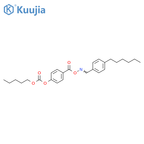 Carbonic acid, 4-[[[[(4-hexylphenyl)methylene]amino]oxy]carbonyl]phenyl pentyl ester structure