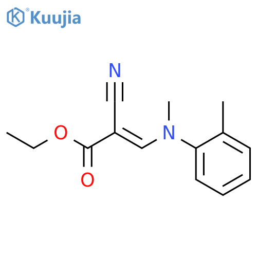 2-Propenoic acid, 2-cyano-3-[methyl(2-methylphenyl)amino]-, ethyl ester structure