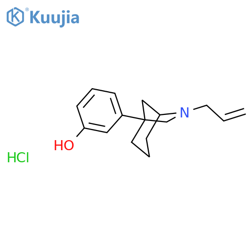 3-(6-prop-2-en-1-yl-6-azabicyclo[3.2.1]oct-1-yl)phenol hydrochloride structure