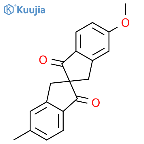 2,2'-Spirobi[2H-indene]-1,1'(3H,3'H)-dione, 5-methoxy-5'-methyl-, (S)- structure
