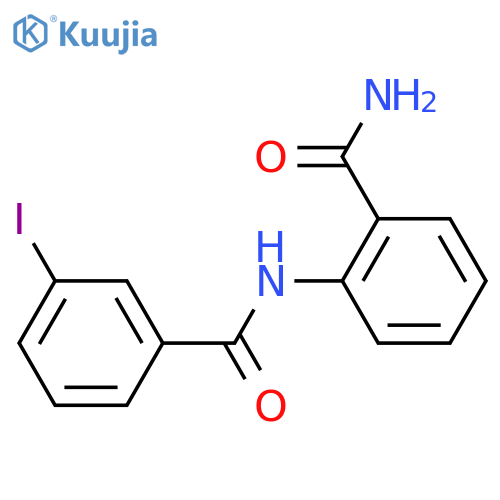N-(2-carbamoylphenyl)-3-iodobenzamide structure