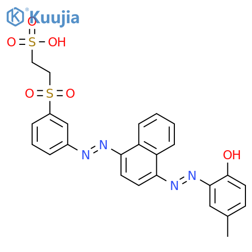 Ethanesulfonic acid,2-[[3-[[4-[(2-hydroxy-5-methylphenyl)azo]-1-naphthalenyl]azo]phenyl]sulfonyl]- structure