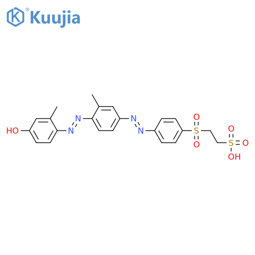 Ethanesulfonic acid,2-[[4-[[4-[(4-hydroxy-2-methylphenyl)azo]-3-methylphenyl]azo]phenyl]sulfonyl]- structure