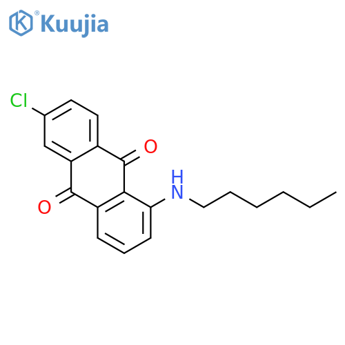 9,10-Anthracenedione, 6-chloro-1-(hexylamino)- structure