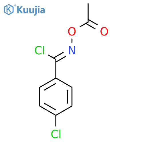 Benzenecarboximidoyl chloride, N-(acetyloxy)-4-chloro- structure