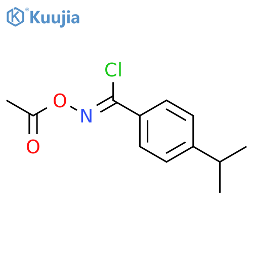 Benzenecarboximidoyl chloride, N-(acetyloxy)-4-(1-methylethyl)- structure