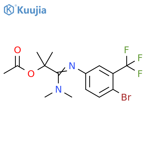Propanimidamide,2-(acetyloxy)-N'-[4-bromo-3-(trifluoromethyl)phenyl]-N,N,2-trimethyl- structure