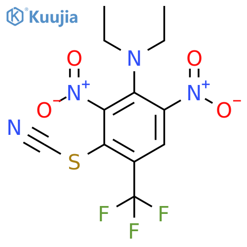 Thiocyanic acid, 3-(diethylamino)-2,4-dinitro-6-(trifluoromethyl)phenylester structure