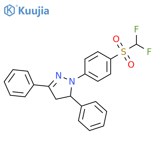 1H-Pyrazole,1-[4-[(difluoromethyl)sulfonyl]phenyl]-4,5-dihydro-3,5-diphenyl- structure