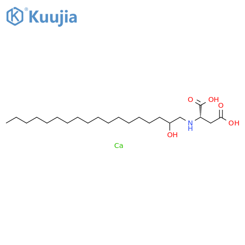 L-Aspartic acid, N-(2-hydroxyoctadecyl)-, calcium salt (1:1) structure