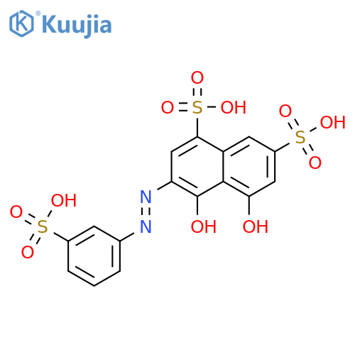 1,7-Naphthalenedisulfonic acid, 4,5-dihydroxy-3-[(3-sulfophenyl)azo]- structure