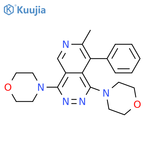 Pyrido[3,4-d]pyridazine, 7-methyl-1,4-di-4-morpholinyl-8-phenyl- structure