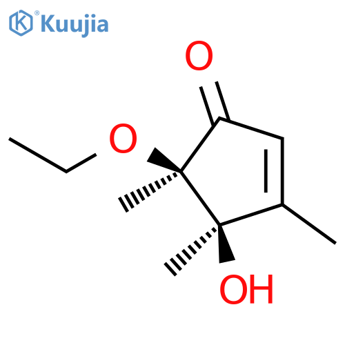 2-Cyclopenten-1-one, 5-ethoxy-4-hydroxy-3,4,5-trimethyl-, trans- (9CI) structure