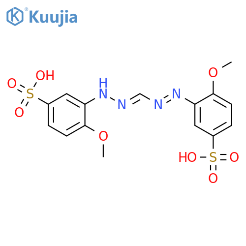 Benzenesulfonic acid,4-methoxy-3-[[[(2-methoxy-5-sulfophenyl)azo]methylene]hydrazino]- structure