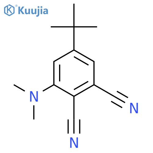 1,2-Benzenedicarbonitrile, 3-(dimethylamino)-5-(1,1-dimethylethyl)- structure