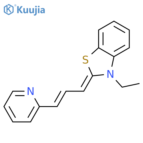 Benzothiazole, 3-ethyl-2,3-dihydro-2-[3-(2-pyridinyl)-2-propenylidene]- structure