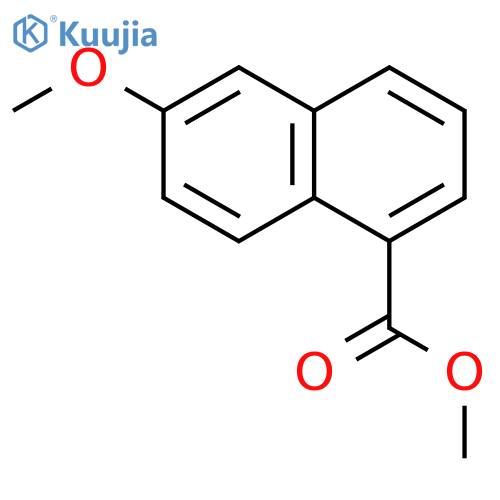 1-Naphthalenecarboxylic acid, 6-methoxy-, methyl ester structure