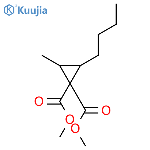 1,1-Cyclopropanedicarboxylic acid, 2-butyl-3-methyl-, dimethyl ester structure