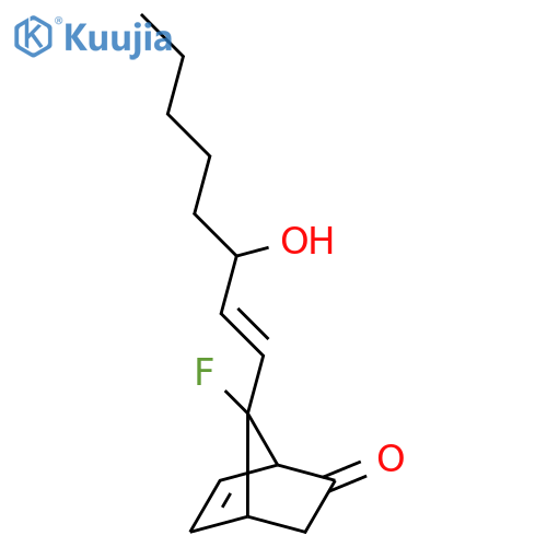 Bicyclo[2.2.1]hept-5-en-2-one, 7-fluoro-7-(3-hydroxy-1-octenyl)- structure