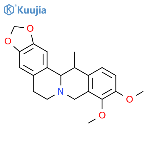6H-Benzo[g]-1,3-benzodioxolo[5,6-a]quinolizine,5,8,13,13a-tetrahydro-9,10-dimethoxy-13-methyl- structure