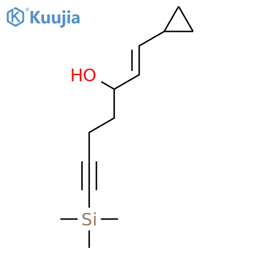 1-Hepten-6-yn-3-ol, 1-cyclopropyl-7-(trimethylsilyl)-, (1E)- structure