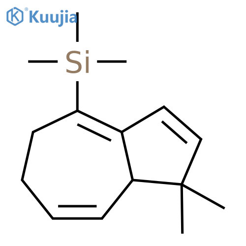Silane, trimethyl(1,5,6,8a-tetrahydro-1,1-dimethyl-4-azulenyl)- structure